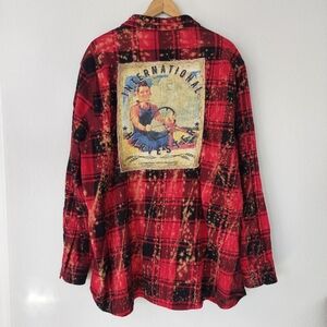 Angry Minnow International Harvest Cotton Flannel Shirt Size XXXL